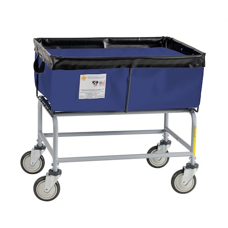 R&B Wire Products Elevated Basket Truck, Vinyl, 3 Bushel, Navy 463NVY